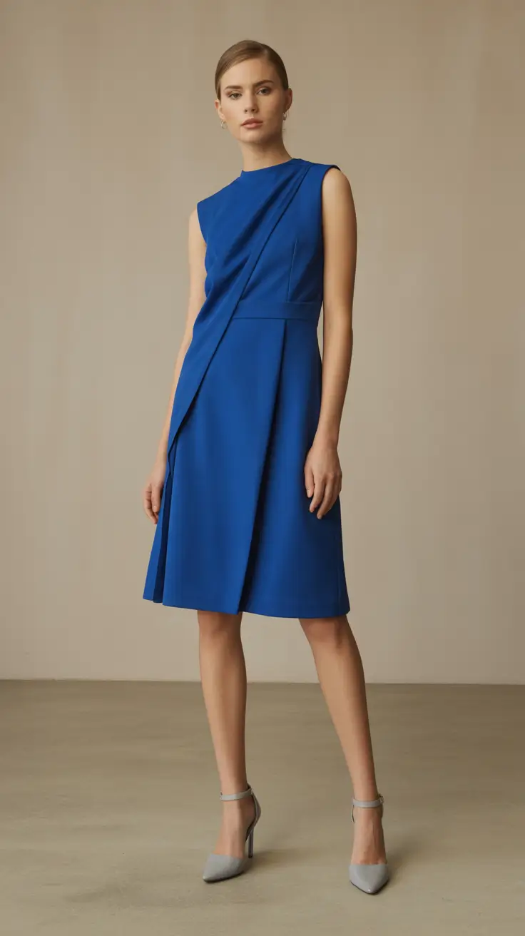 spring workwear 2026 Clean Blue Draping for Polished Simplicity
