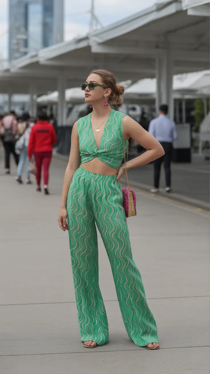 spring rave outfits Green Wave Retro Ease