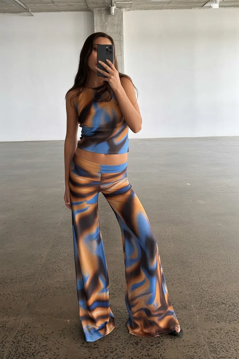 spring rave outfits Melted Sunset Swirl Set