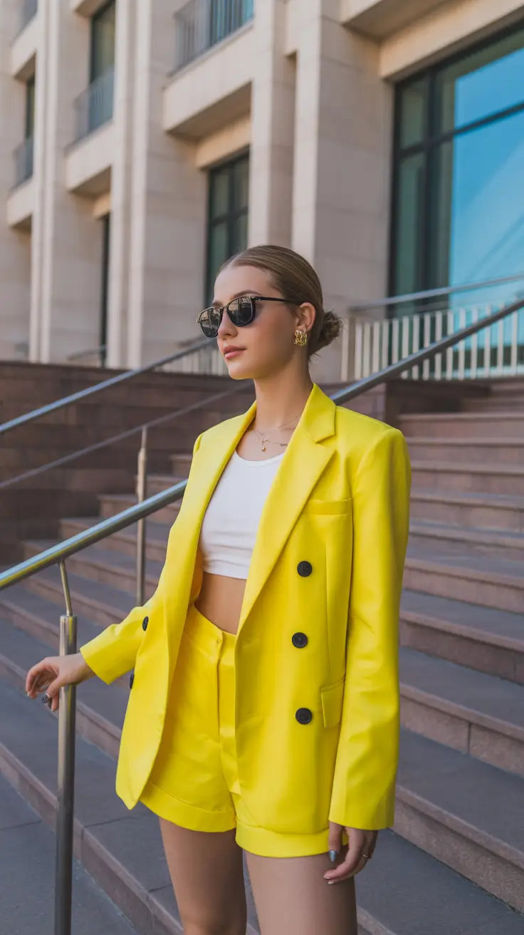 spring blazer outfits 2026 Sunlit Yellow Power Moments
