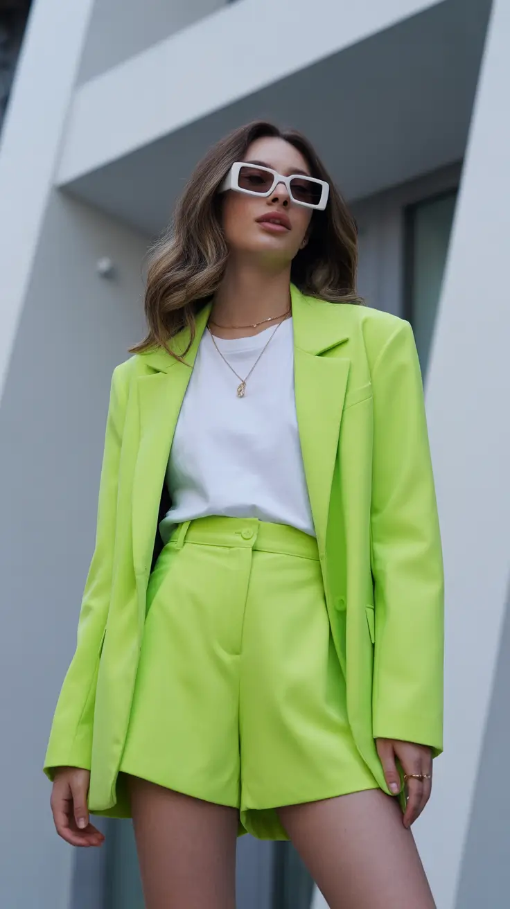 spring blazer outfits 2026 Electric Lime Energy