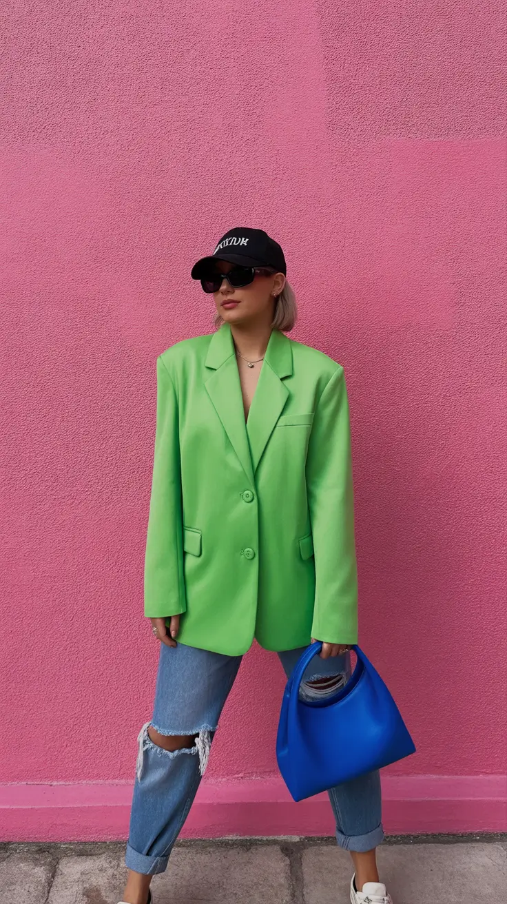 spring blazer outfits 2026 Neon Confidence for Bold Spring Days