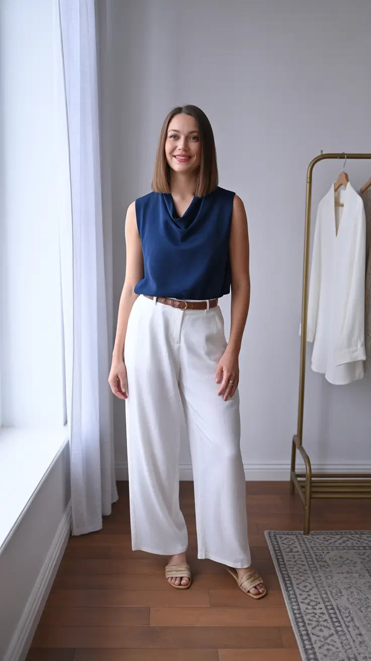 spring mom outfits 2026 Soft Drapes and Tailored Whites for a Polished Spring Mood