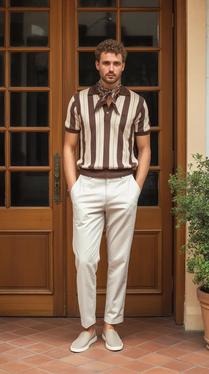 casual summer outfits men 2026 Retro Riviera Elegance with Modern Ease