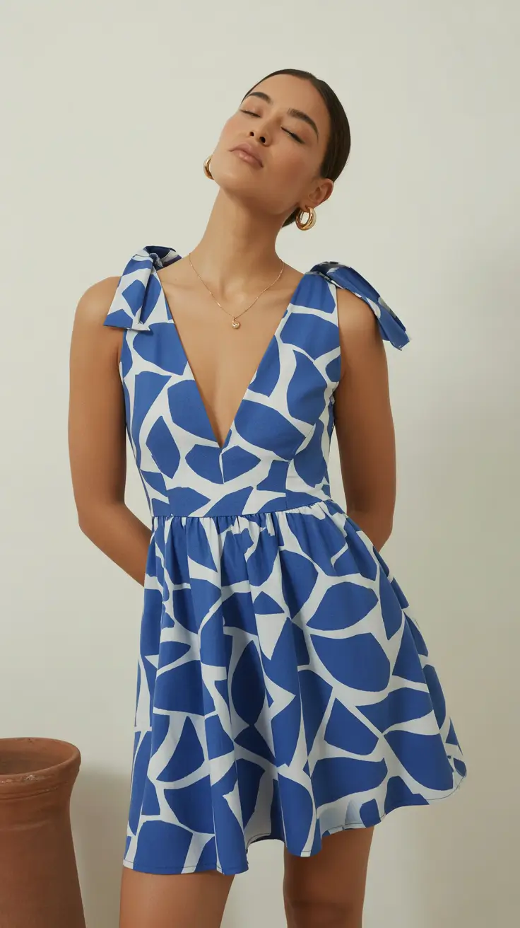 chic summer fashion outfits 2026 Playful Volume with a Graphic Summer Mini