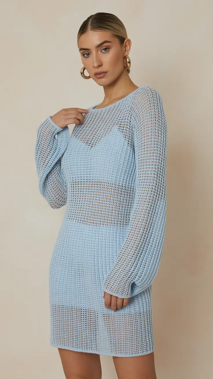 chic summer fashion outfits 2026 Sheer Knit Layers for Effortless Summer Evenings