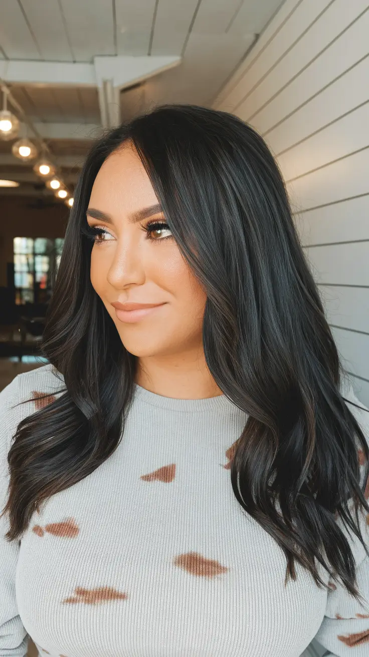 hair colors for warm skin tones Dark Chocolate Layers with Shine