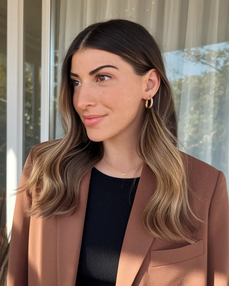 Best Fall Hair Colors for Warm Skin Tones 2025 - Hazelnut Blend with Face-Framing Highlights