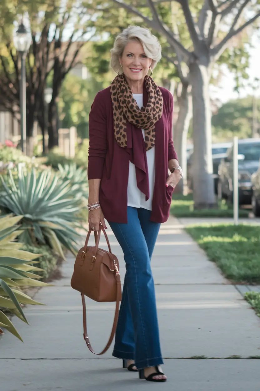 casual fall outfits for women over 50 - ideas 2025 Wine-Toned Layers for the Bold and the Beautiful