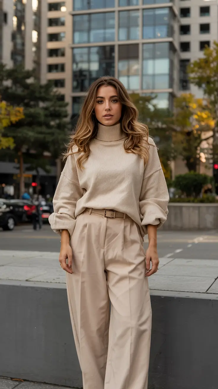 early fall outfits ideas 2025+Vanilla Tones, Big Autumn Energy