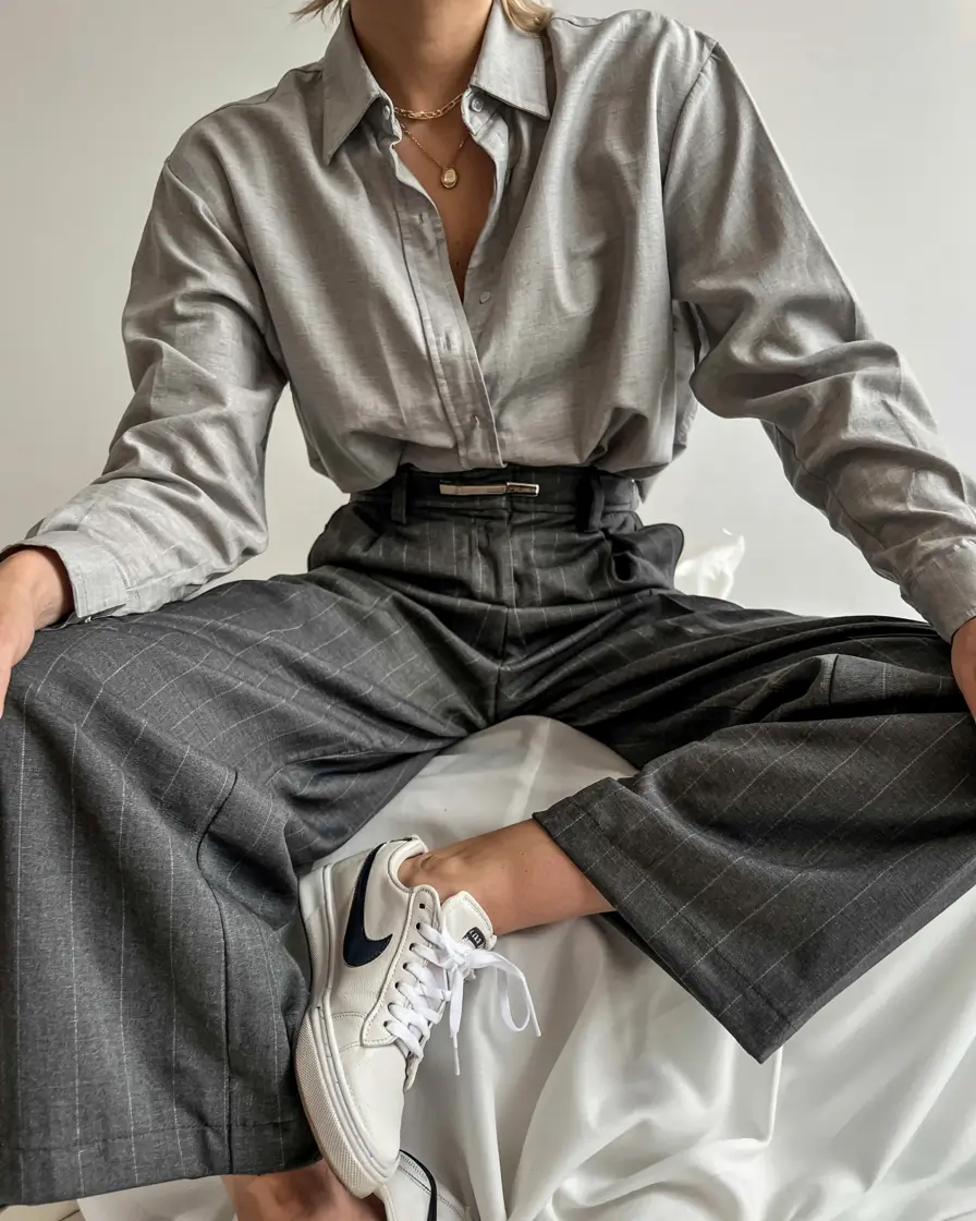 early fall outfits ideas 2025+Pinstripes, Power, and Play