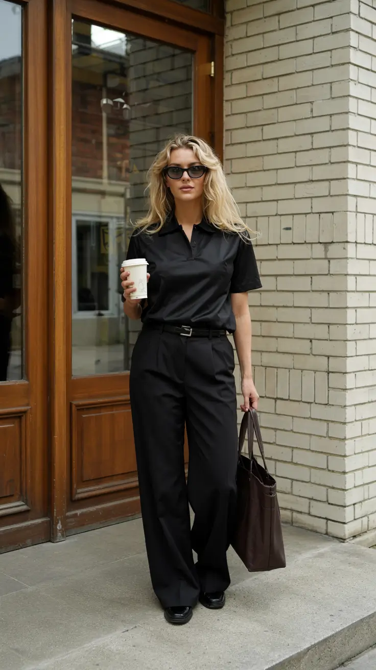 early fall outfits ideas 2025+All Black, All Day