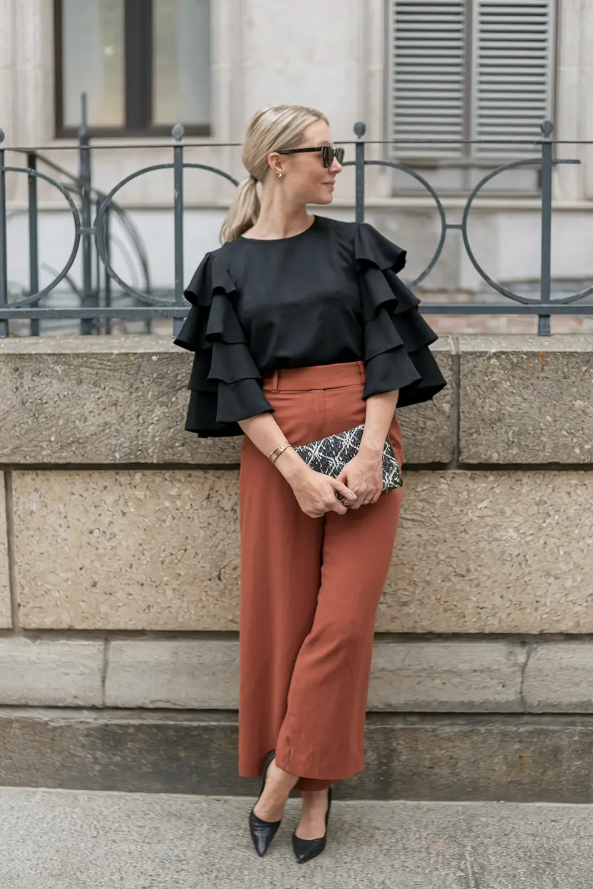 fall business casual outfits ideas 2025 Drama Meets Daywear
