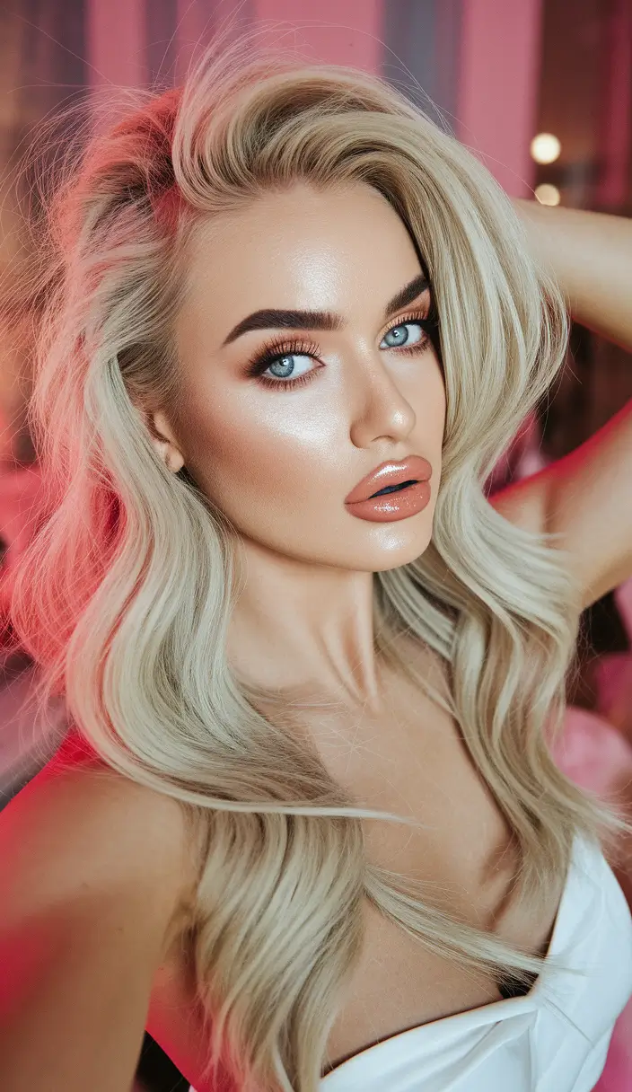 fall hair color for blondes ideas 2025 Ultra-Glam Bombshell Blonde