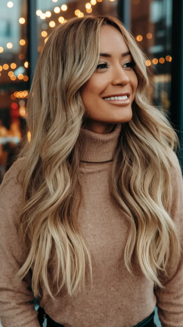 fall hair color for blondes ideas 2025 Warm Honey Brunette Blonde Blend