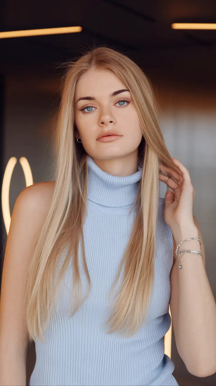 fall hair color for blondes ideas 2025 Golden Brown Gradient with Long Length