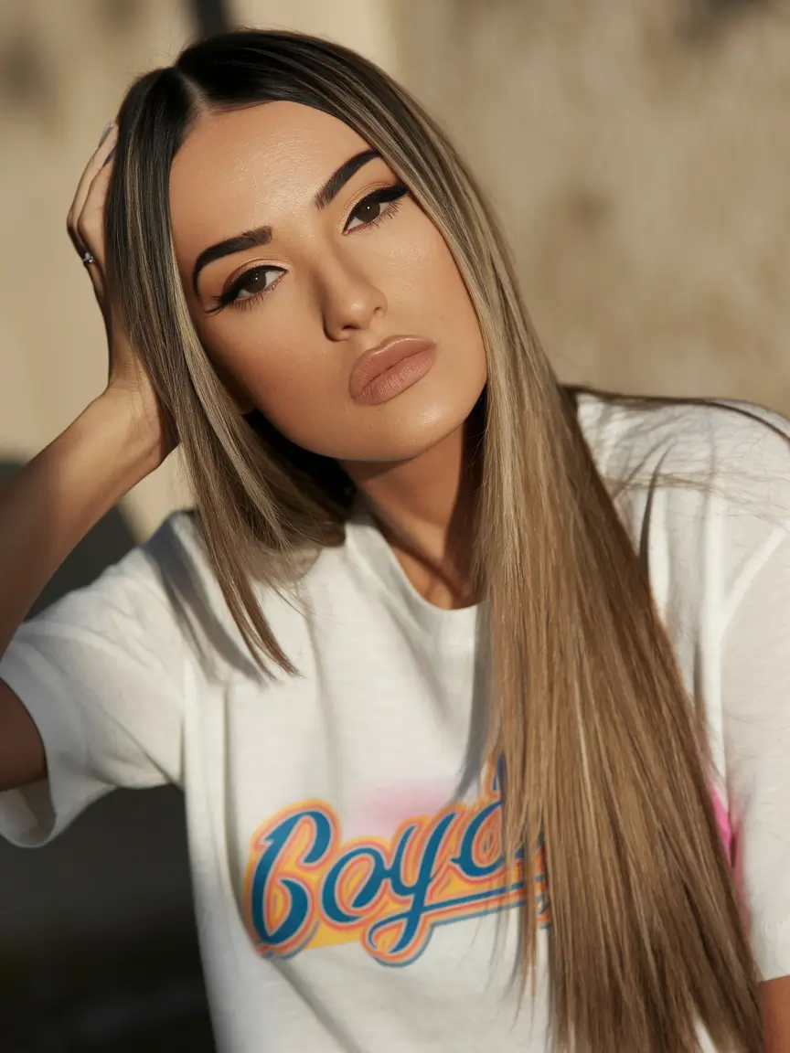 Fall hair color ideas 2025 Cool-Toned Sandy Brunette with Ultra Sleek Finish