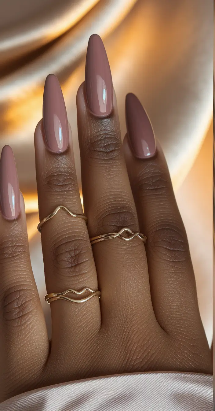 fall nail colors for dark skin black women art designs short Mocha Mauve for Everyday Elegance