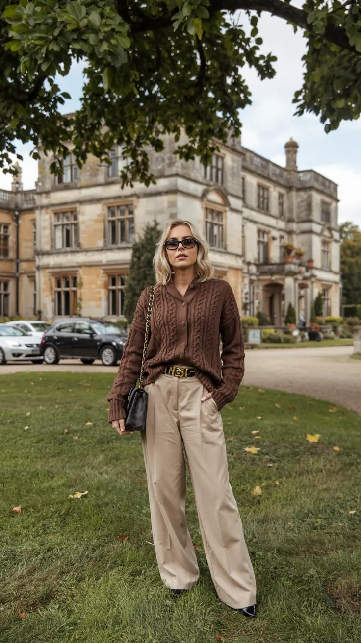 fall outfits ideas 2025 Coffee Tones with Country Club Charm