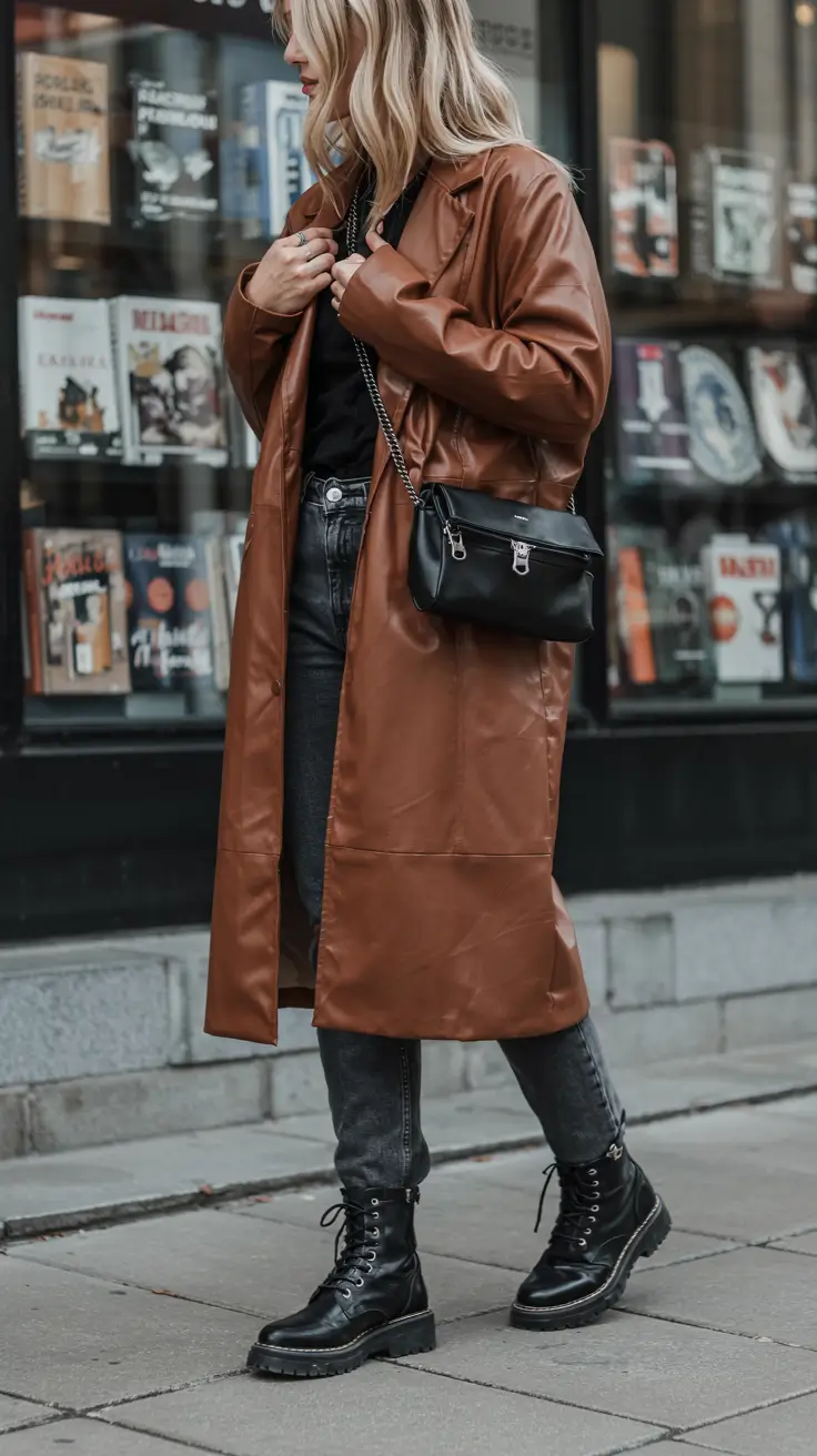 fall outfits ideas 2025 The Bold Neutral: Brown Leather Revival
