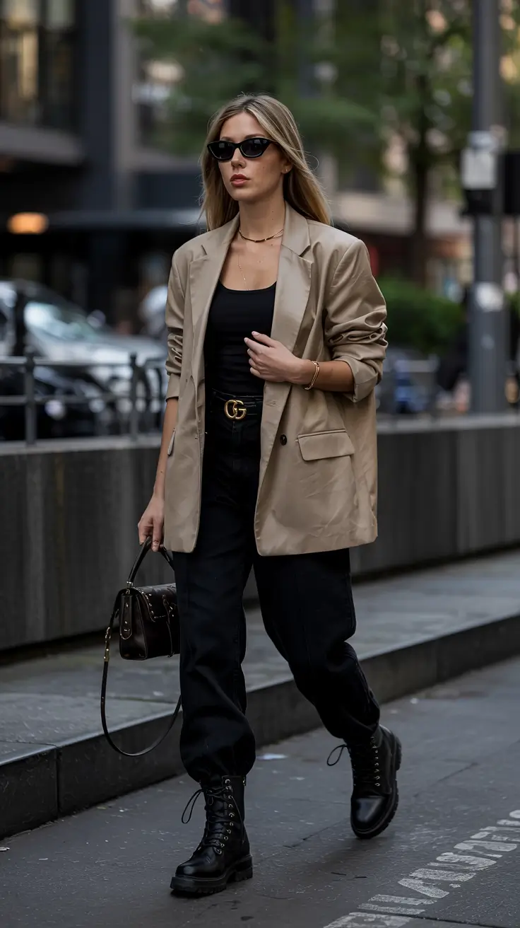fall outfits ideas 2025 Combat Couture: Edgy and Elevated