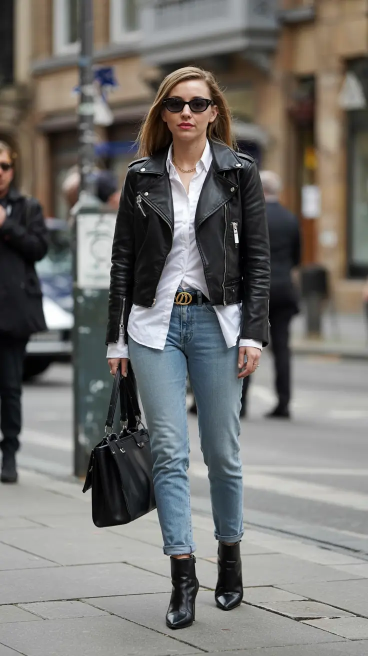 fall outfits ideas 2025 Modern Rebel: Biker Chic Refined
