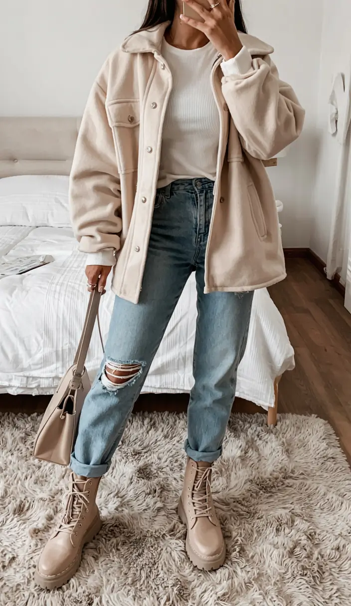 fall outfits ideas 2025 Urban Hiker with a Feminine Edge