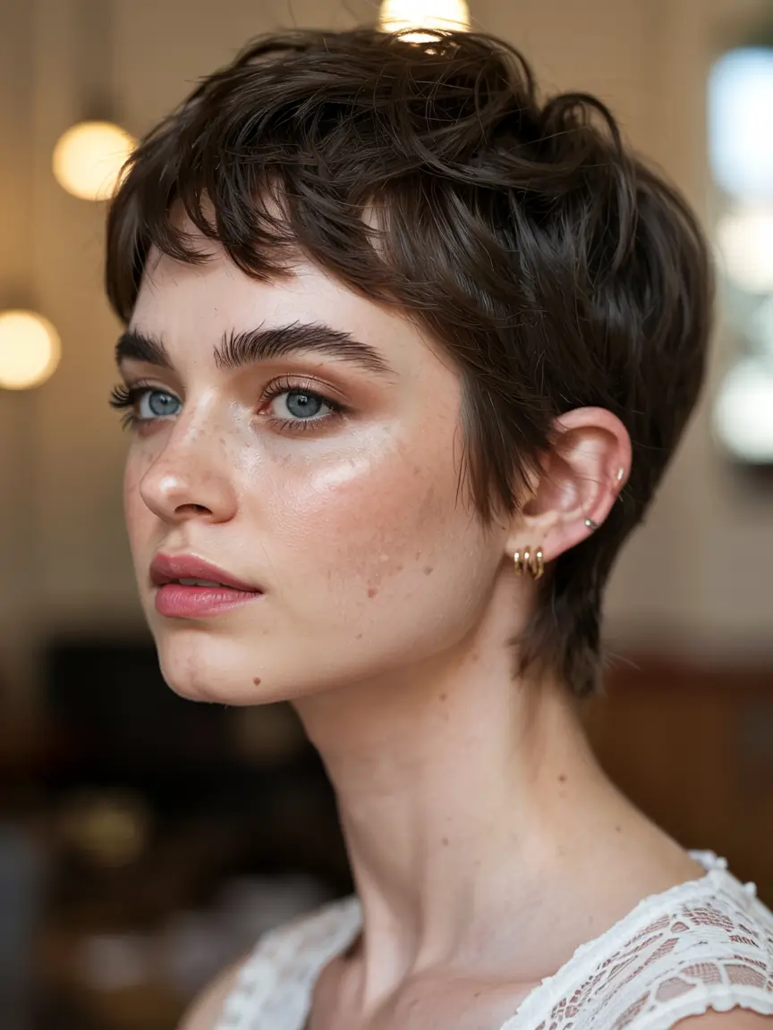 fall short haircut Textured Micro Pixie