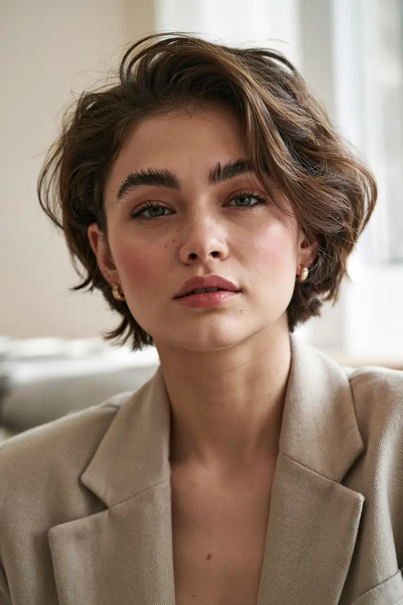 fall short haircut Lifted Side-Swept Volume Bob