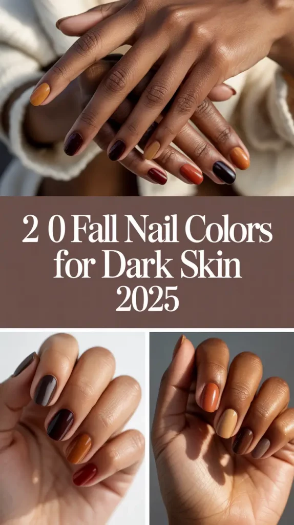 Fall Nail Colors for Dark Skin 2025: Stunning Polish Tones to Glow This Autumn
