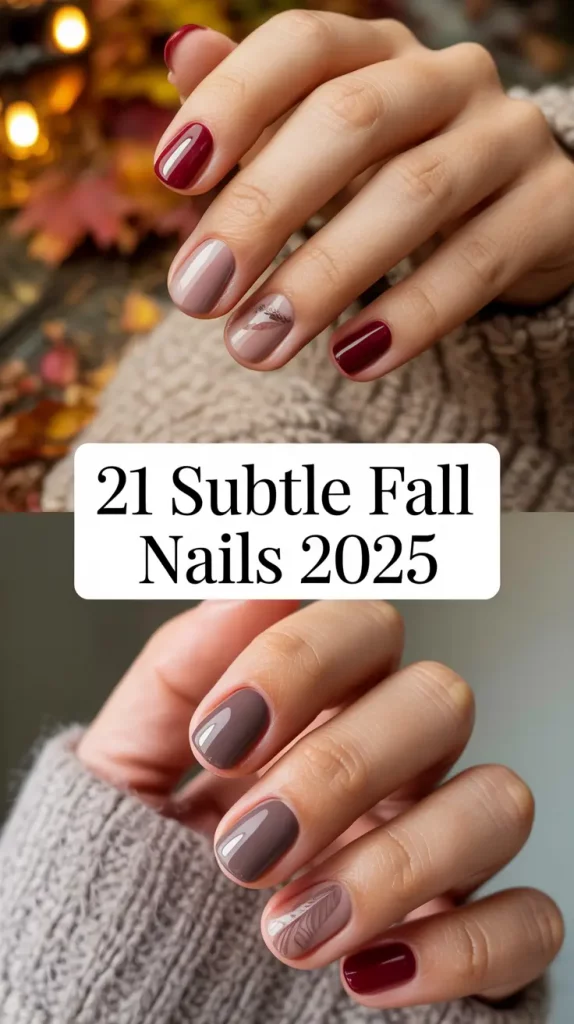 Subtle Fall Nails 2025: Elegant Designs for Almond, Chrome & Short Styles