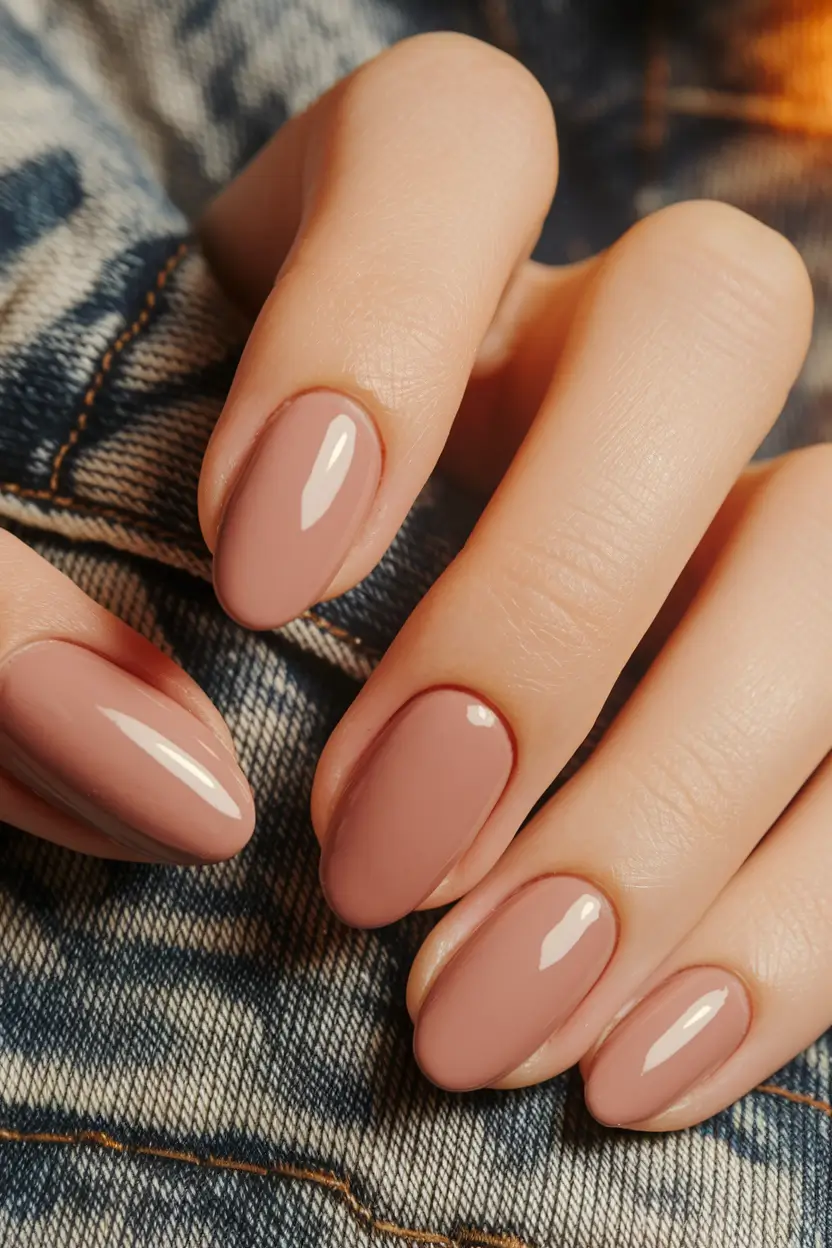 subtle fall nails Soft Nude Taupe for Everyday Ease