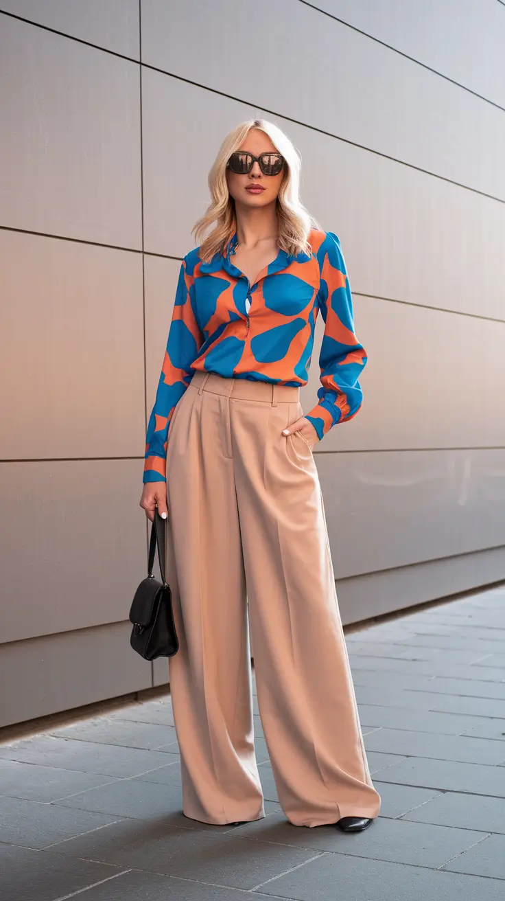 summer to fall transition outfits ideas 2025 Pop Art Power with Modern Proportions