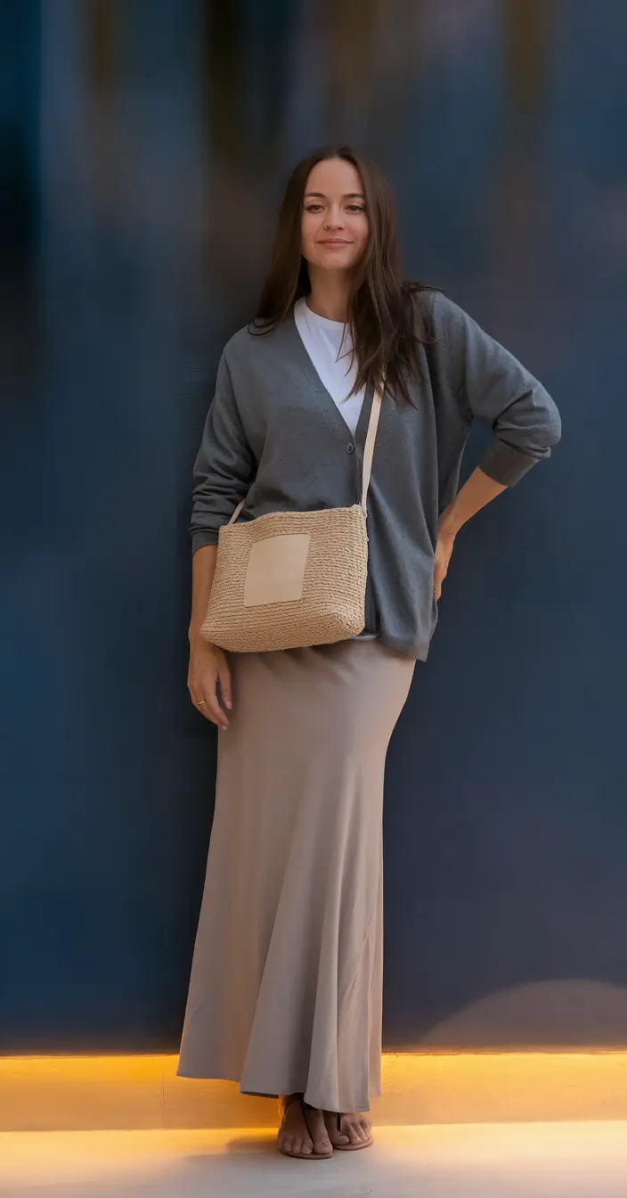 summer to fall transition outfits ideas 2025 Minimal Softness with Grace