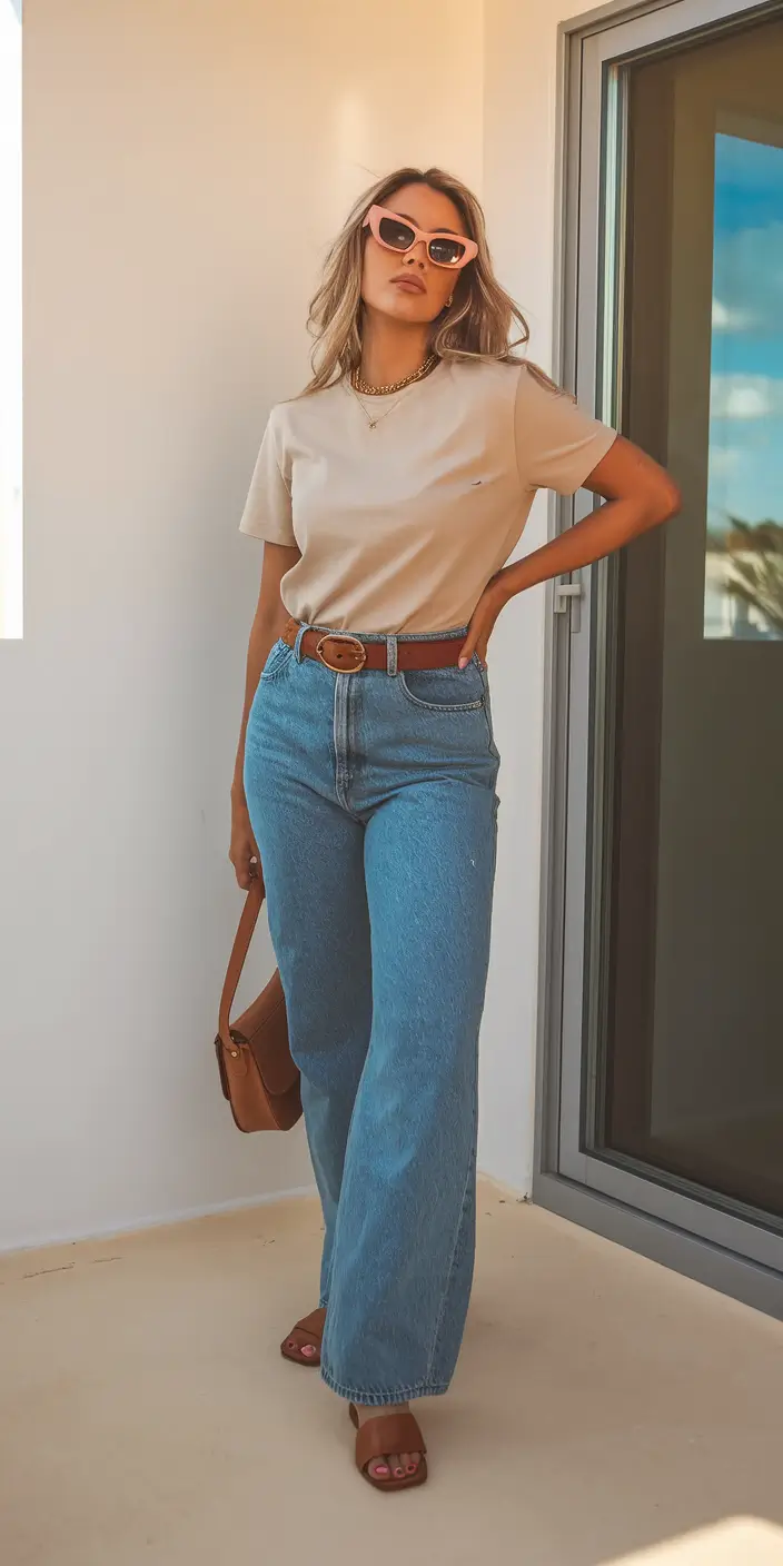 summer to fall transition outfits ideas 2025 Effortless Cool Girl Energy