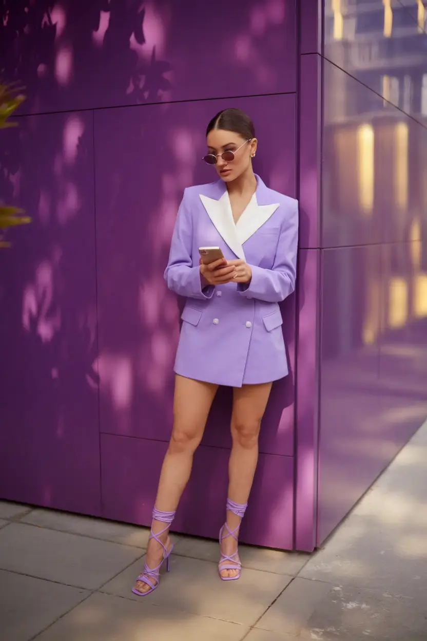 summer to fall transition outfits ideas 2025 Boss Energy in Lilac