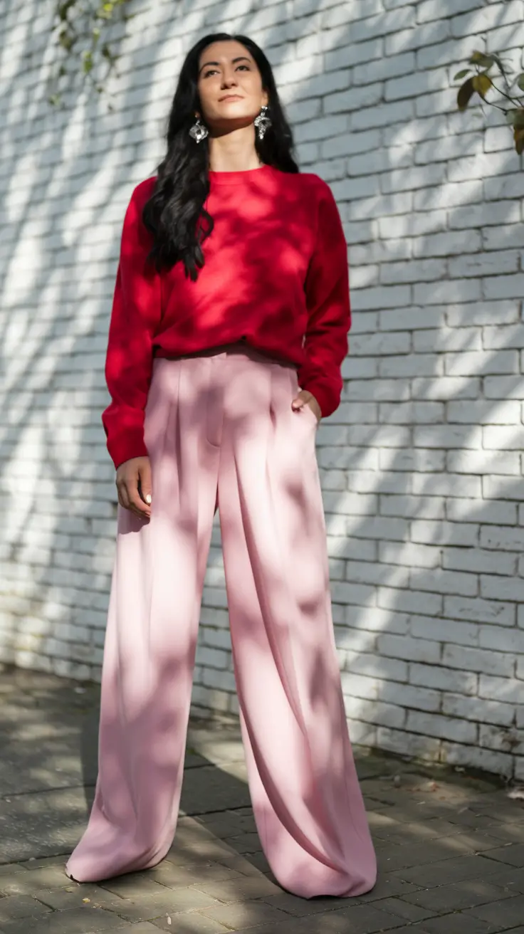 summer to fall transition outfits ideas 2025 Color-Blocked Ease with a Soft Edge