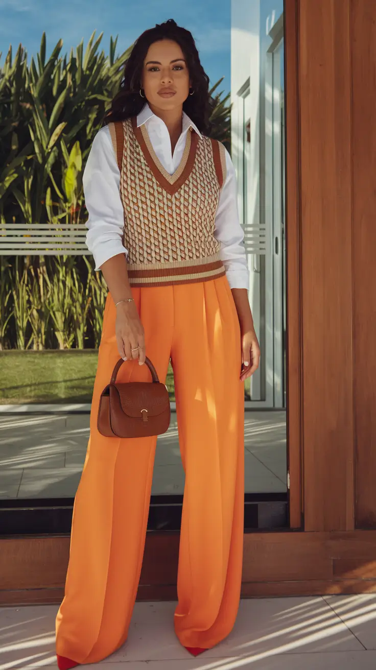 summer to fall transition outfits ideas 2025 Harvest Tones with a Polished Prep Vibe
