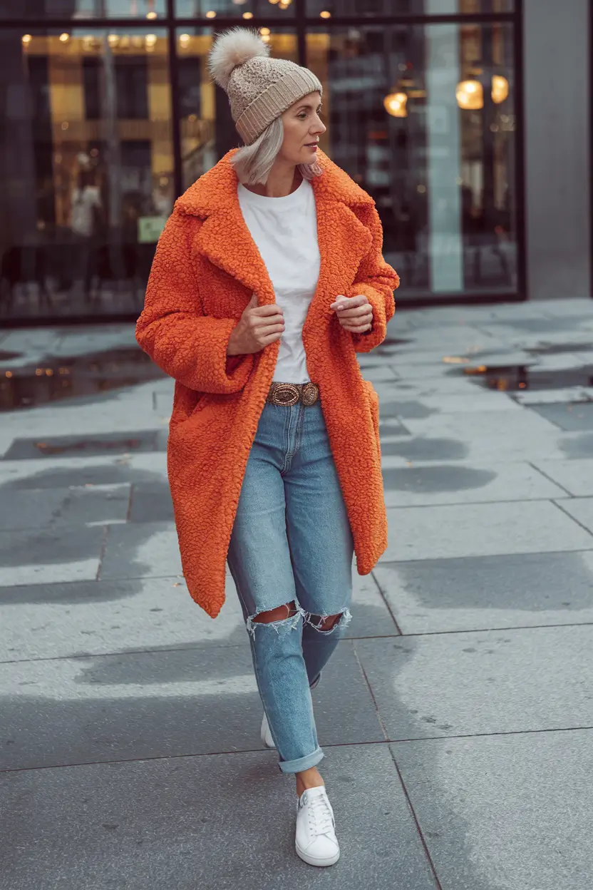fall outfits for women over 40 - Bold Outerwear for Brisk Days