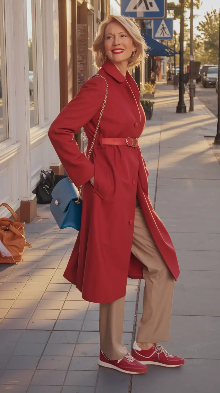 fall outfits for women over 40 - Bold and Beloved: The Power Coat