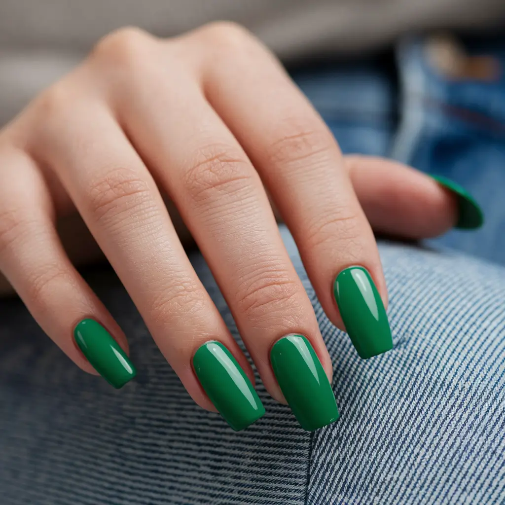 autumn nails colors fall green