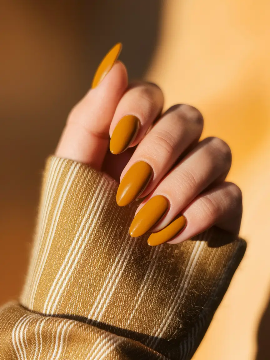 autumn nails colors fall shades mustard