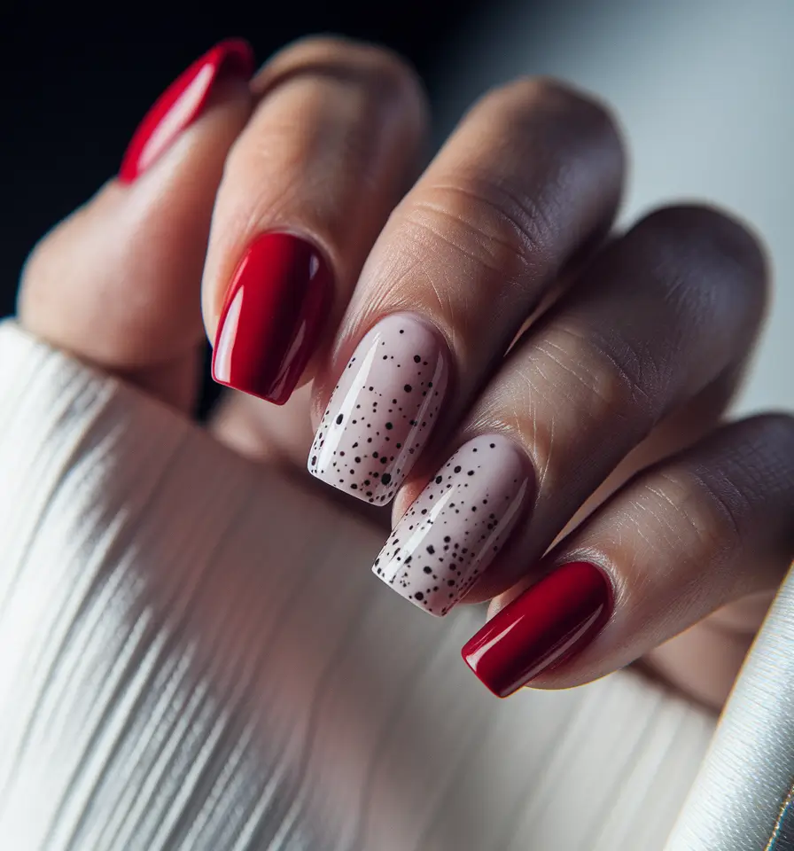 autumn nails colors 2025 modern red
