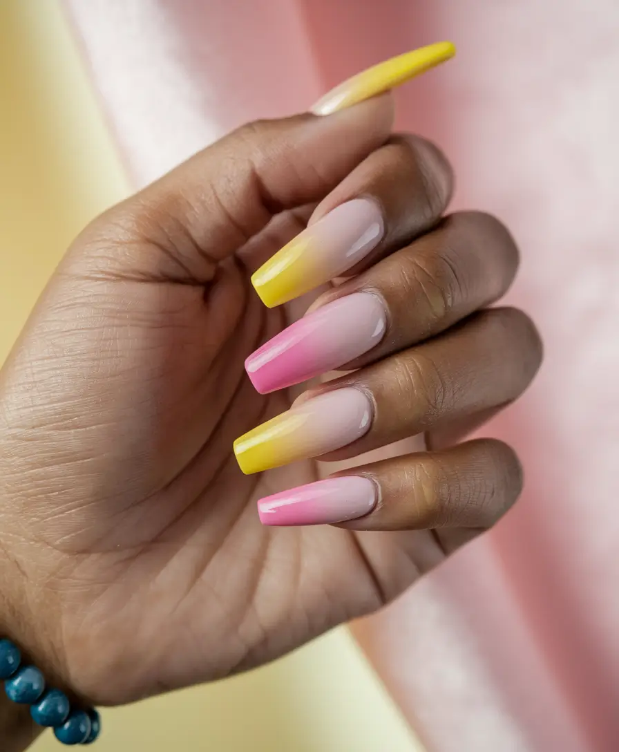 autumn nails colors orange ombre 2025