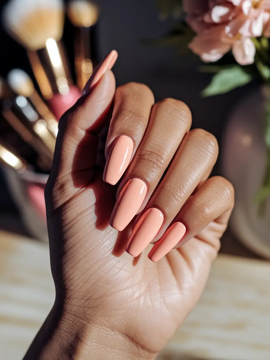 autumn nails colors fall peach