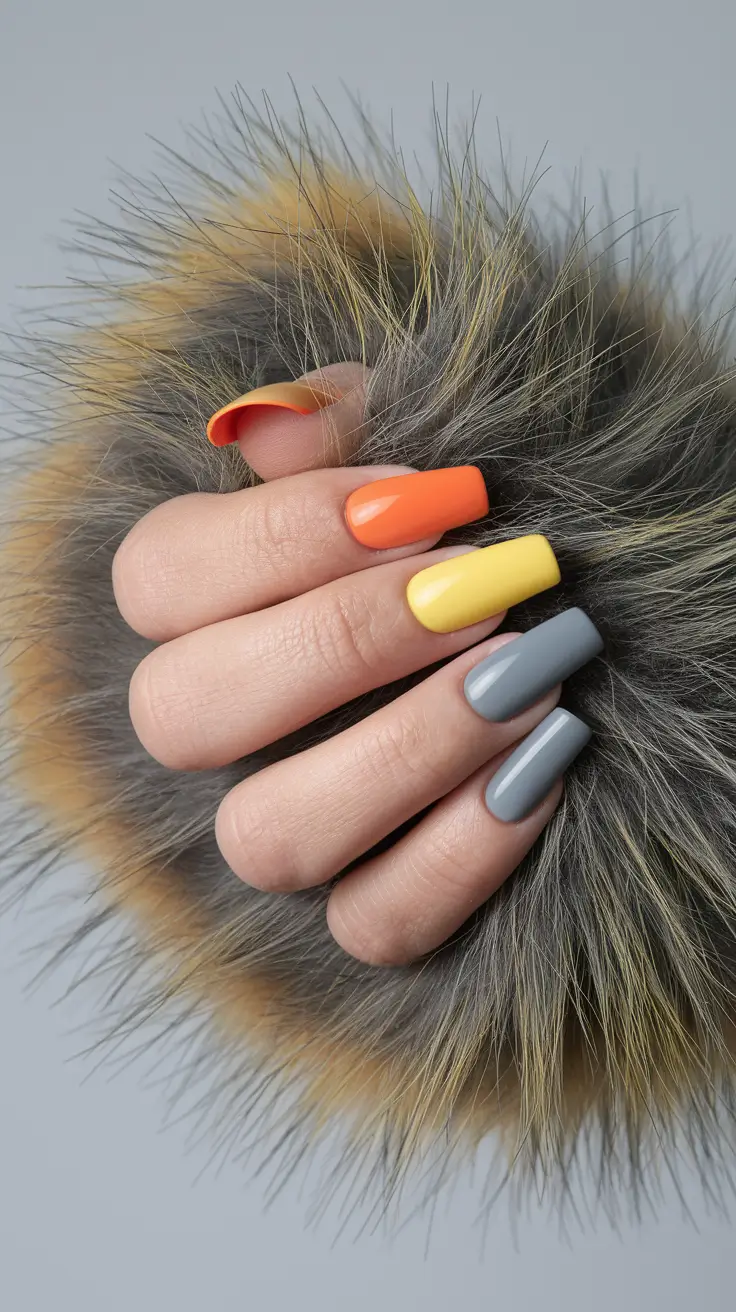 autumn nails designs 2025 Autumn Sunset Mix