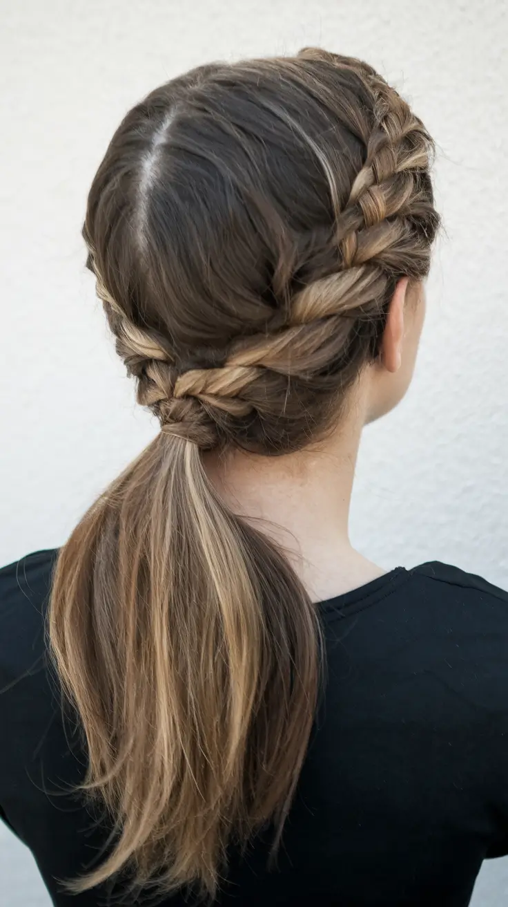 easy fall hairstyles ideas 2025 Romantic Braided Low Ponytail
