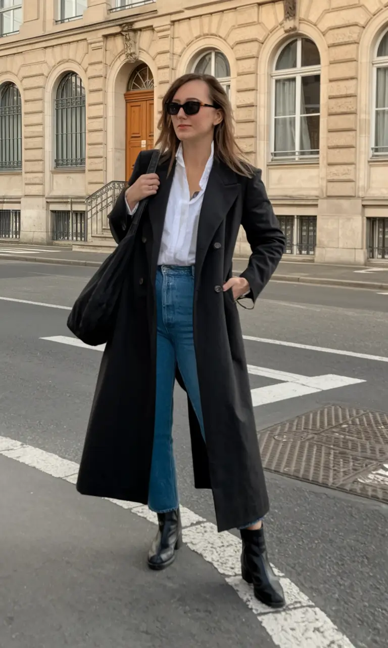 everyday fall outfits ideas 2025 Long Coat City Classic