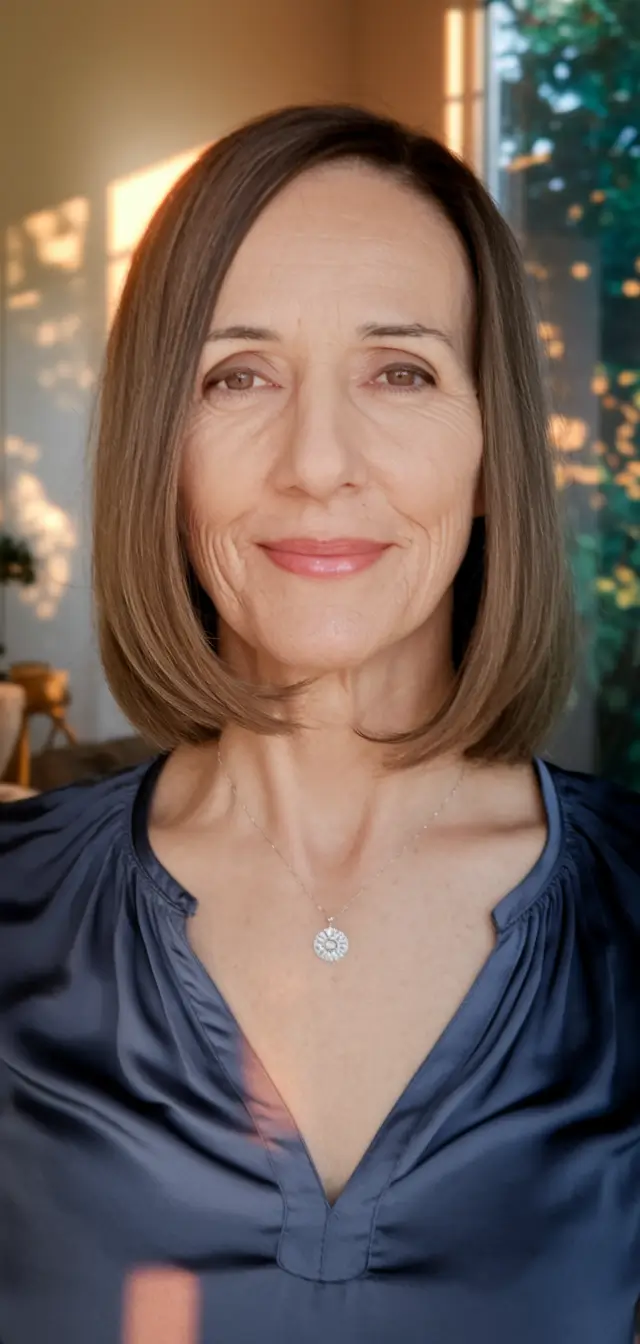 haircuts women over 50 fine hair Straight and Sleek Classic Bob