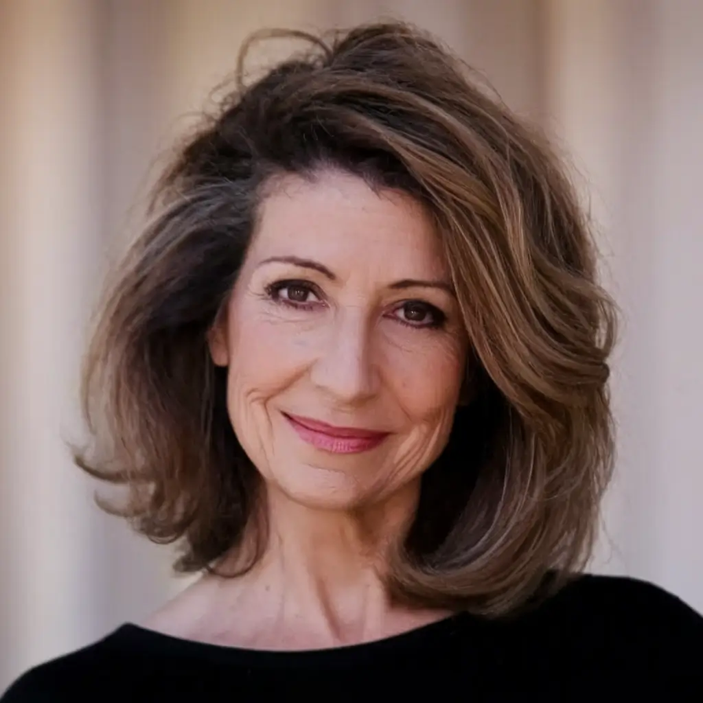 haircuts women over 50 plus size Effortless Fullness with Windswept Layers